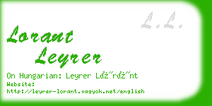 lorant leyrer business card